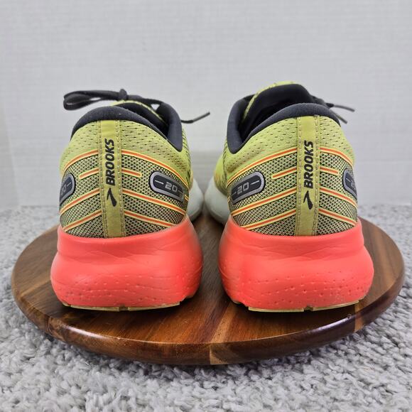 Brooks Glycerin 20 Lime Red Ebony Athletic Gym Daily Road Running Shoe Mens 13 D - Picture 2 of 15
